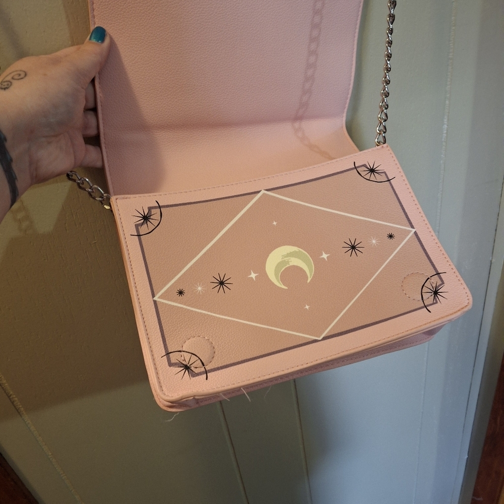 Hot Topic Pink Crossbody Bag with Skeleton Design - Picture 4 of 5